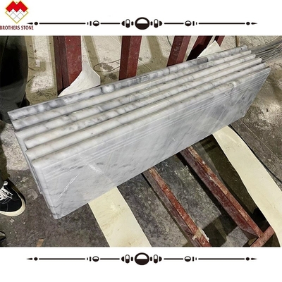 Moderno Design de Pedra Natural Escalinha Passo Traseiras e Riser para Escalinha Desembarque Mármore Cinzento