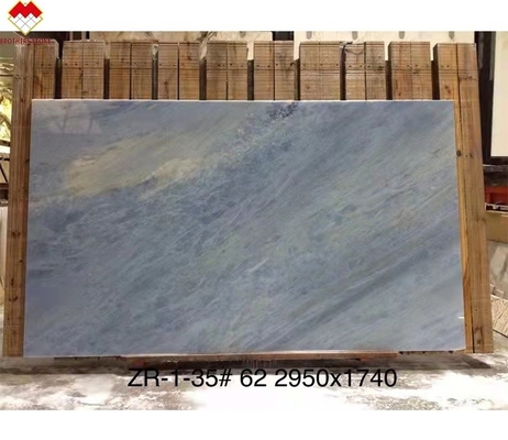 Big Slab Backlit Calcite Azulata Brasil Diamante Azul Cristal Marmoreiro Folha de Parede