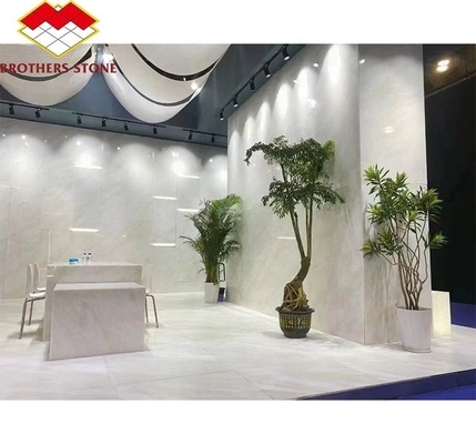 Hotel Moderno Real Branco Ónix Refinado Folha de Mármore Cortado ao Tamanho Painel de Parede e Set de Mesa de Jantar