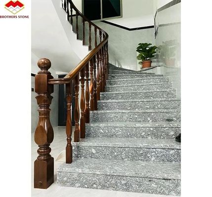 Chapa de granito preto cortada ao tamanho para escadas e edifícios no design chinês moderno