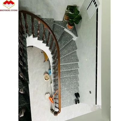 Chapa de granito preto cortada ao tamanho para escadas e edifícios no design chinês moderno