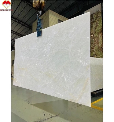 Painel de parede de pedra quartzita de ónix da Idade do Gelo Componente de lavabo para balcão de ilha interior