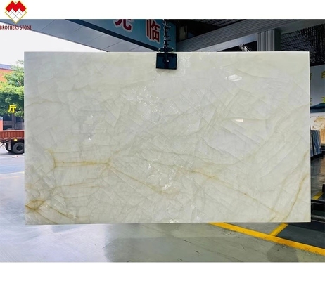 Painel de parede de pedra quartzita de ónix da Idade do Gelo Componente de lavabo para balcão de ilha interior