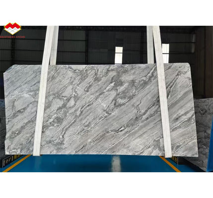 Custom Moderno Polished Wave Grey Marble Board para Hotel Painel de parede estilo de design de piso