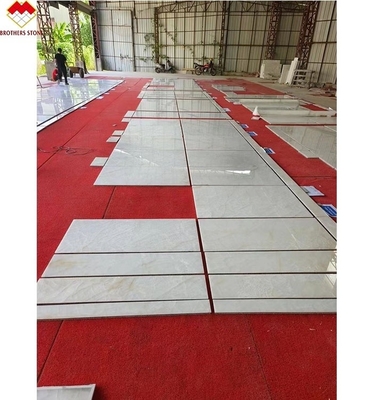 Translúcidas Crack de gelo polido acabamento branco Oníx azulejos de mármore 30 * 60cm para as paredes da villa