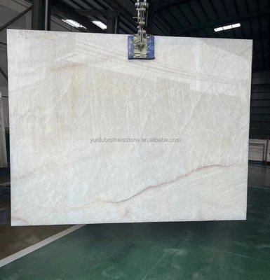 Translúcidas Crack de gelo polido acabamento branco Oníx azulejos de mármore 30 * 60cm para as paredes da villa