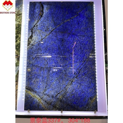 Design moderno Luxo Elegante Brasil Sonho safira Pedra azul retroiluminada Labradorite Granito azul