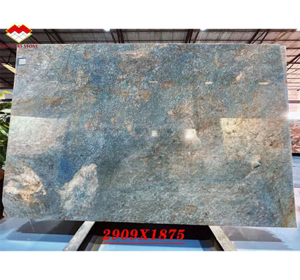 Amazon Blue Luxury Stone Polished Slab para Villa e Hotel Inspiração de Design Interior