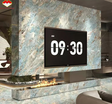 Amazon Blue Luxury Stone Polished Slab para Villa e Hotel Inspiração de Design Interior