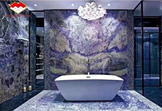 Marmo africano de lapis transparente Sodalite Marmo azul Ónix Marmo tipo Yunfu