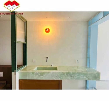 Lâmina de pedra de ônix verde afegã moderna para decoração de sala de estar e sala de jantar do hotel