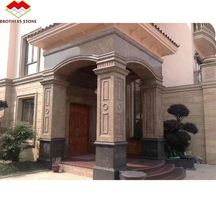 Granito de ouro da Califórnia polido cortado ao tamanho para escadas e molduras de portas no exterior moderno