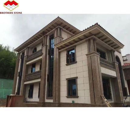 Granito de ouro da Califórnia polido cortado ao tamanho para escadas e molduras de portas no exterior moderno