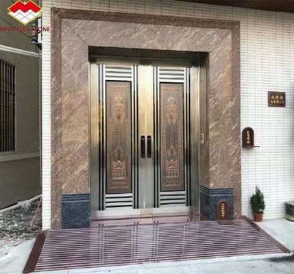 Granito de ouro da Califórnia polido cortado ao tamanho para escadas e molduras de portas no exterior moderno