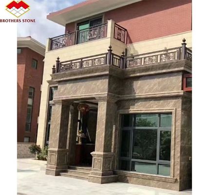 Granito de ouro da Califórnia polido cortado ao tamanho para escadas e molduras de portas no exterior moderno