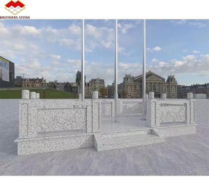 2700kg/m3 Chapa de granito Índia moderna Caxemira revestimento branco Pedra natural cortada ao tamanho