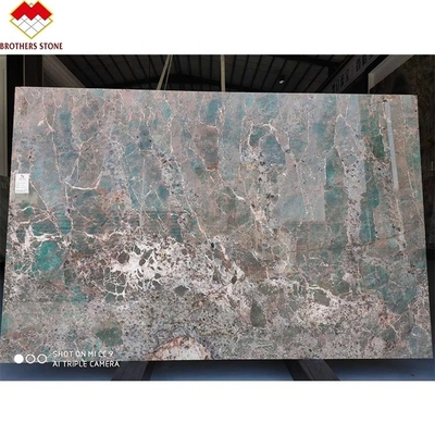 Piso de azulejos e mármore Amazônico Brasileiro Quartzite Verde Chapa de pedra para Villa Island