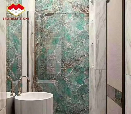 Piso de azulejos e mármore Amazônico Brasileiro Quartzite Verde Chapa de pedra para Villa Island