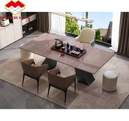 Modernas escadas de granito vermelho cortadas à medida e azulejos de piso com superfície polida antiderrapante