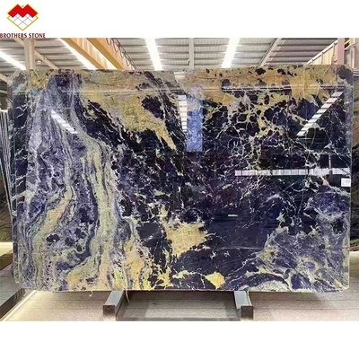 Sonho polido safira azul ônix quartzita lajes pedra luxuosa retroiluminado translúcido