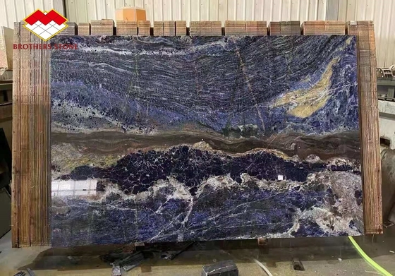 Sonho polido safira azul ônix quartzita lajes pedra luxuosa retroiluminado translúcido