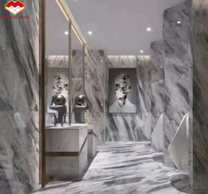 Design de interiores de hotel Calcite Marble Step Pavimento e escadas com luz em Florença Cinza
