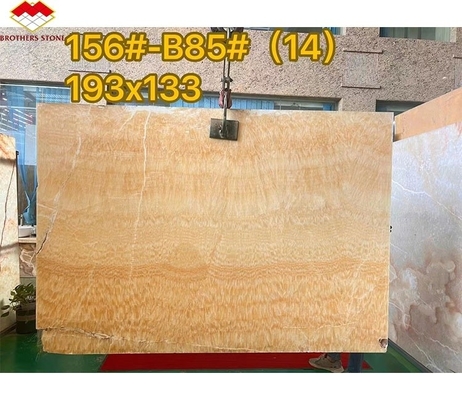 Tolerância de espessura /- 1 mm Antic Book Match Amarelo Ónix Mármore para componente Lavabo
