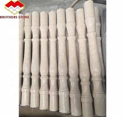 Coluna Polida de Pedra Natural Branca Moderna