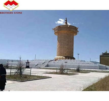 Chapa de granito branco de corte à medida com design moderno e degraus de granito inflamados