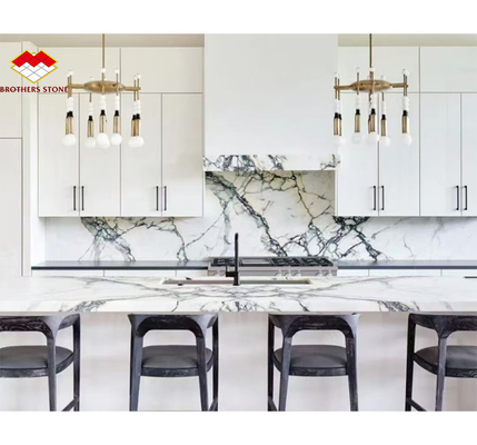 Pedra de mármore Paonazzo polida e bonita para decoração de balcão de cozinha de hotel