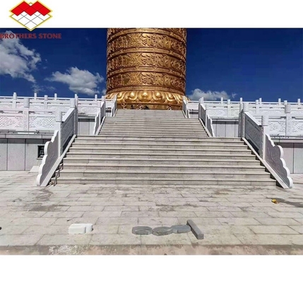 Granito chinês luxo exterior branco granito cortado para tamanho lajes de chamas para pisos escadas
