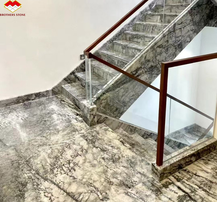 Design Gráfico Pedra Natural Itália Silver Fir Marmore Floor Tile para sala de estar