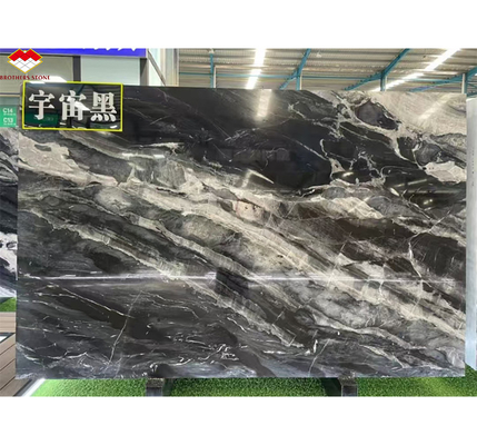 Calcite Marble Moderno Escadaria Design com Luxo Brasileiro Cósmico Negro Granite Slab