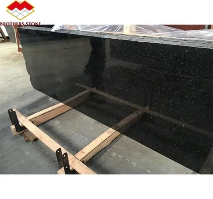 Cozinha de hotel balcão e escadas cortadas à medida Indian Black Star Galaxy Granite Slabs