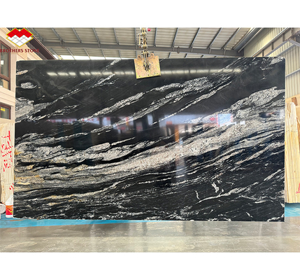 Granito negro cósmico moderno polido para balcões de cozinha interiores e painel de parede