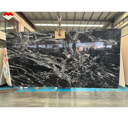 Granito negro cósmico moderno polido para balcões de cozinha interiores e painel de parede