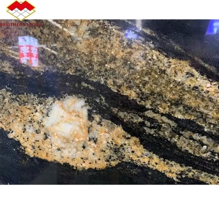 Caixa de cozinha de luxo de granito chinês com pedra de ouro preto polido