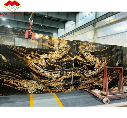 Caixa de cozinha de luxo de granito chinês com pedra de ouro preto polido