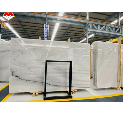 Modelo de design de hotel Moderno painel de TV de mármore branco para projeto de renovação de casa