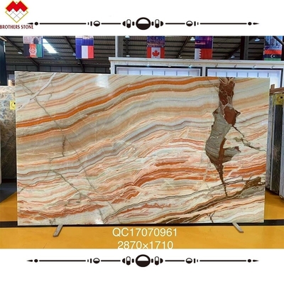 Multicolor de ónix vermelho esfera de ágata pedra de fundo polido parede amarelo ónix mármore bom