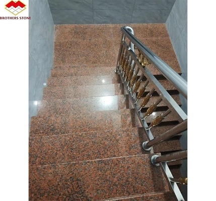 G562 Granito Vermelho Pedra Natural Polida Antiderrapante Chapa de Granito para Escalão Estilo de Luxo