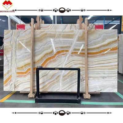 Big Slab Book Match Multi colorida pedra de ágata de ônix para decoração interior revestimento de parede