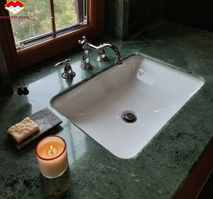 Calcite de mármore verde escuro para o design moderno casa de banho lavatório e mesa de jantar