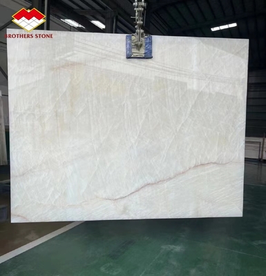 Transparente Royal White Onyx Tile Grande forma de pedra com 0,12% de absorção de água