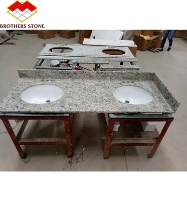 Top de granito sob medida para banheiro de hotel de luxo de pedra natural polida