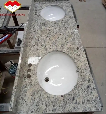Top de granito sob medida para banheiro de hotel de luxo de pedra natural polida