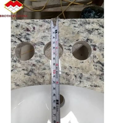 Top de granito sob medida para banheiro de hotel de luxo de pedra natural polida