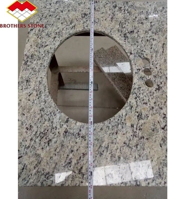 Top de granito sob medida para banheiro de hotel de luxo de pedra natural polida