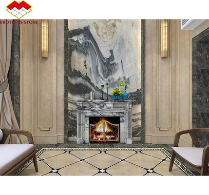 Moderno Mini Manteiga artesanal Arte escultura arqueada Francês Nova York Mármore Interior Perfumado Neve ameixa Chaminé em torno