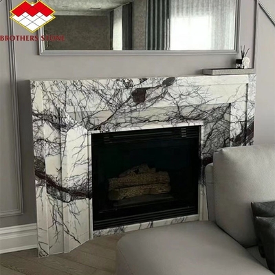 Moderno Mini Manteiga artesanal Arte escultura arqueada Francês Nova York Mármore Interior Perfumado Neve ameixa Chaminé em torno